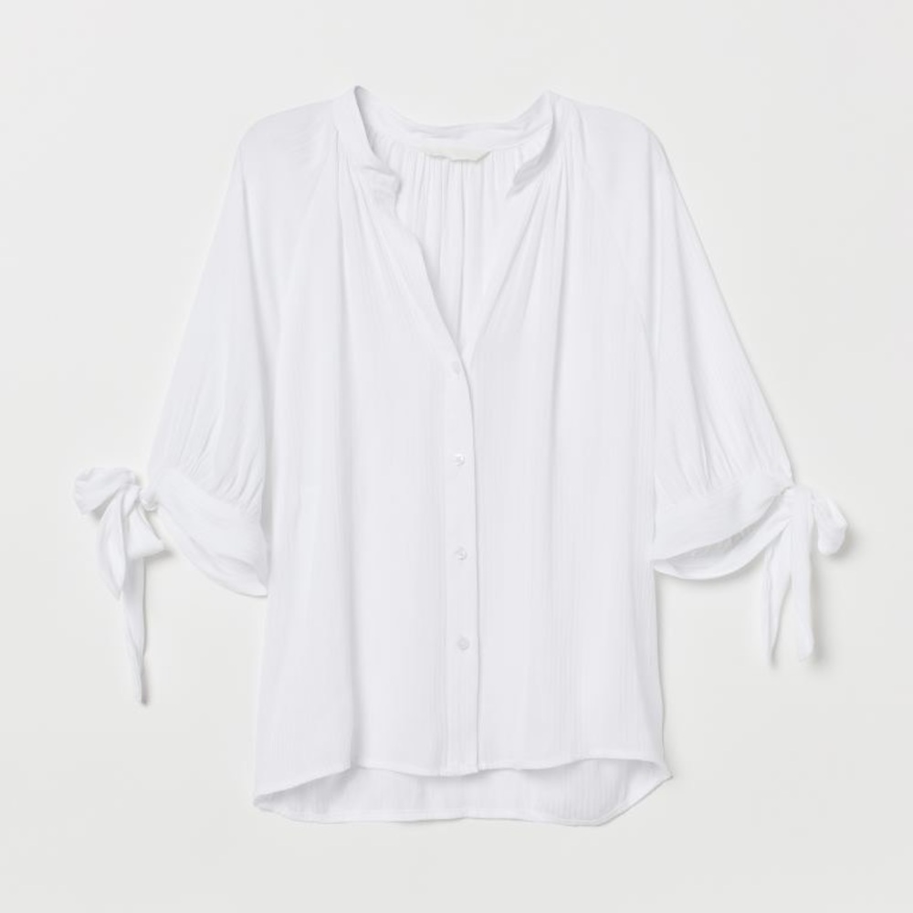 H&M Blouse with Tie Sleeves